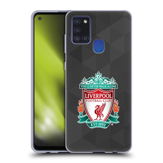 Head Case Designs Officially Licensed Liverpool Football Club Crest 1 Black Geometric 1 Soft Gel Case Compatible with Samsung Galaxy A21s (2020)