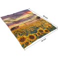 thumbnail image 4 of Sunset Sunflower Field Scene Blanket,Comfortable Soft Lamb Wool Throw Blanket,All Season,Warm Lightweight Blankets for Sofa Bed Couch Living Room Chair,60"x80", 4 of 4