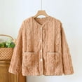 thumbnail image 2 of XIAONU Women's Cozy Coral Sleepwear Cardigan for Everyday Leisure Home Wear - Thick Soft Flannel Outerwear Comfort and Warmth, 2 of 4