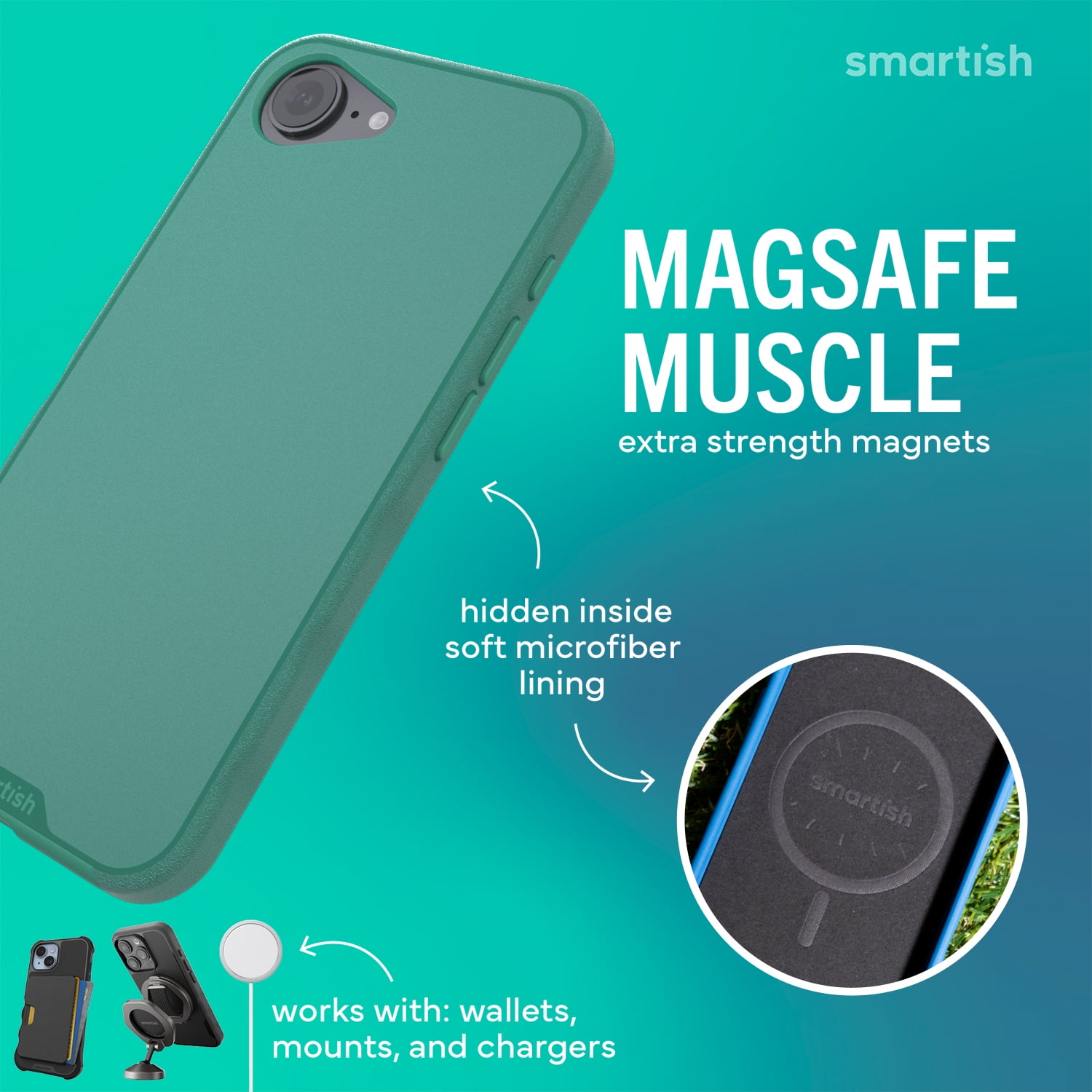 Smartish® iPhone 17e/16e MagSafe Case - Gripmunk Magnetic Slim Case [Lightweight + Protective] Thin Grip Cover with Microfiber Lining for Apple iPhone 2026 - So Jaded