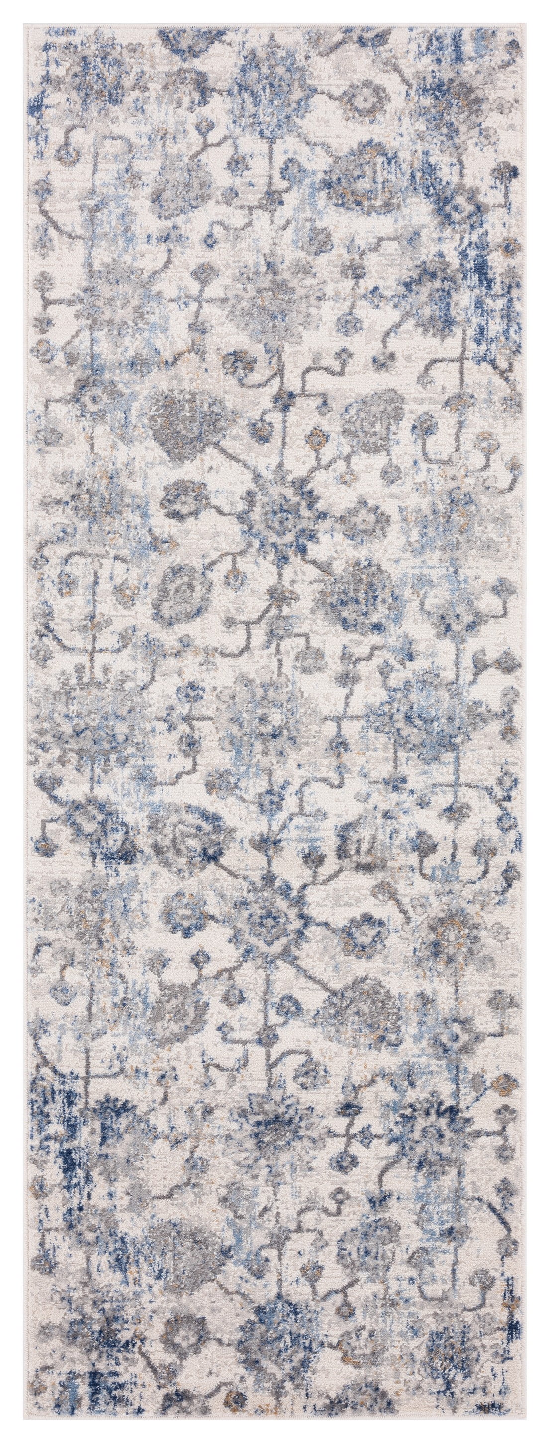 United Weavers Dawson Fireboard Transitional Trellis Runner Rug, Blue, 2'7" x 7'4"