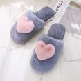thumbnail image 3 of Otoño Invierno, zapatillas de piel sintética para mujer, zapatos de felpa para mujer, suelo interior, espuma viscoelástica, dormitorio, chanclas esponjosas para mujer, 3 of 5