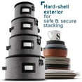 thumbnail image 4 of StorageBud 4pc Set China Plate Storage Set, Hard Shell and Stackable, Securely Padded Dinnerware Storage Containers & Dish Cases with Dividers, Handles & Zippers for Transport, 4 of 7