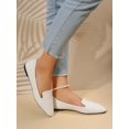 thumbnail image 2 of Women's Fashionable Soft Comfortable Red Flat Shoes, Spring And Autumn Seasons Casual Peas Shoes With Shallow Mouth And Pointed Toe, Simple And Stylis, 2 of 4