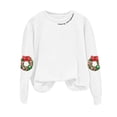 thumbnail image 4 of zaveiop Christmas Sweatshirts for Women 2025 Plus Size Funny Farm Fresh Graphic Shirts Xmas Holiday Lightweight Pullover Tops (Z-White, XL), 4 of 5