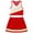 Red, variant on Alvivi Kids Girls Cheer Leader Costume Cheerleading Crop Top with Pleated Skirt Set 6-16