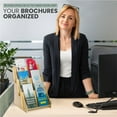 thumbnail image 3 of Wooden Storage Rack Office Desktop Magazine Book Storage Rack Creative Multi-layer Wooden Storage Rack, 3 of 7