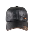 thumbnail image 4 of QASIEATN Men's Everyday Wear Accessories Solid Color Patchwork Leather Baseball Cap for Men Winter Thick Adjustable Warm Dad Hat Mens Trucker Hat, 4 of 9