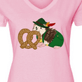 thumbnail image 4 of Inktastic Cute Hedgehog with Pretzel Women's V-Neck T-Shirt, 4 of 5