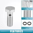 thumbnail image 4 of Unique Bargains 1 Set Car Brake Line Fitting Adapter 1.34' Length M10x1.5 Brake Line Thread Single Hollow Bolt, 4 of 7