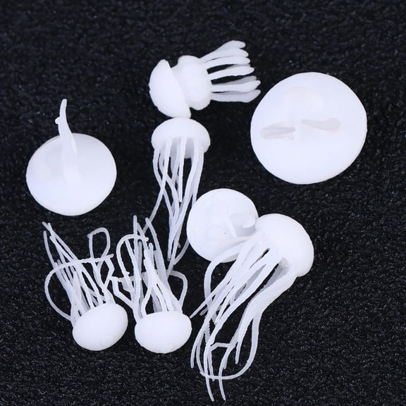 HINTRMENT 16Pcs Crystal Epoxy Mini Jellyfish Design Silicone Moulds for Resin Making White 1.8X0.39In