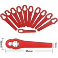 thumbnail image 2 of LIDL Florabest Edger Blades, paquete de 100, cuchillas de repuesto de plástico para cortadora FRT18A FRT18A1 Art, 46155 FRT20A1, agujero grande 0.472 in, agujero pequeño 0.276 in, 2 of 5