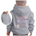 thumbnail image 4 of FAOWME Sweat à Capuche Décontracté pour Garçons et Filles, Manches Longues, Imprimé Mignon, Gris, 8-10 Ans, 4 of 5