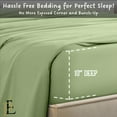 thumbnail image 2 of Alaskan King 3-PC (1 Fitted + 2 Pillowcases) Pure Organic Bed Sheet Set 1000-Thread Count, 10" Deep Pockets - Sage, 2 of 6