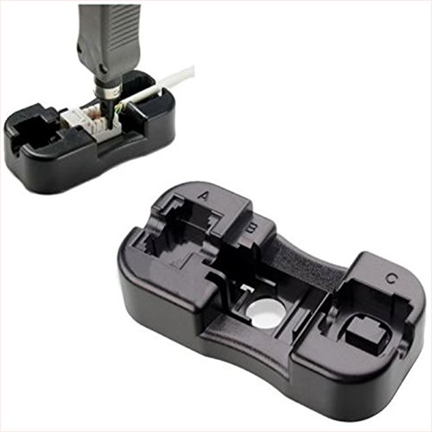 iMBAPrice Keystone Jack Punch Down Stand Holder for Cat5E/Cat6 and RJ11
