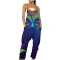 thumbnail image 1 of Styesk Pantalons pour Femmes Combinaisons Sans Manches Amples en Lin Jambes Larges, 1 of 4