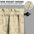 thumbnail image 5 of Gothic Celestial Kitchen Curtains Set Moon Sun Astrology Print 3-Piece Tier and Valance Set Starry Night Aesthetic Witchy Rod Pocket Curtains for Spiritual Home Decor, 5 of 6