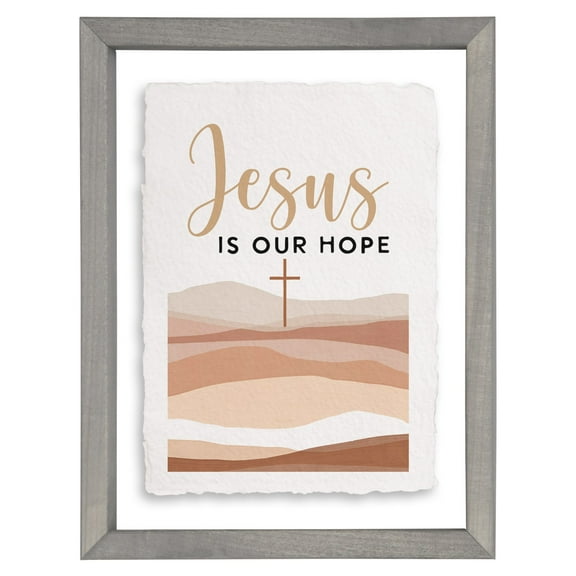 Sincere Surroundings 359479 Floating Art Rectangle - Jesus Our Hope - 11 x 14 in.