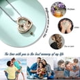 thumbnail image 3 of Heart Urn Necklace for Ashes Stainless Steel Cremation Jewelry Memorial Ash Holder Pendant for Father/Mother/Mom/Dad/Lovers/Couple, 3 of 7