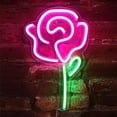 thumbnail image 2 of Rosnek Neon Sign, Led Neon Light Wall Light Wall Decor, Battery or USB Powered Light Up Acrylic Neon Sign for Bedroom, Kids Room, Living Room, Bar, Party, Christmas, Wedding, 2 of 4