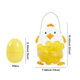 thumbnail image 2 of Easter Chick Fillable Egg Set, Plastic Egg-Shaped Candy Box, Easter Egg Fillers, Reusable Gift Container for Treats, Surprise Eggs for Easter Party Favors and Holiday Decoration, 1set, A, 2 of 6