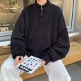 thumbnail image 2 of Suéter de otoño e invierno, cárdigan holgado de estilo coreano para hombre, suéter de punto para jóvenes estudiantes a la moda, ropa exterior con hilo a juego, 2 of 5