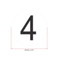 thumbnail image 2 of Unique Bargains 13mm Dia Coated Paper Round Number Stickers Number 4 White, 15 Sheets, 2 of 4