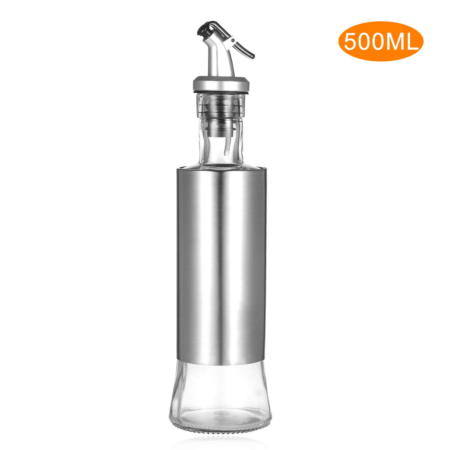 Em Home 500 ml Salad Classic Stainless Steel Oil Dispenser BBQ Stainless Steel Oil Bottle Perfect for Cooking Oil Drizzler