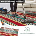thumbnail image 5 of Colorful Striped Outdoor Rug for Patio/Deck/Porch, Non-Slip Large Area Rug 4 x 6 Ft, Boho Rainbow Abstract Vertical Lines Indoor Outdoor Rugs Washable Area Rugs, Reversible Camping Rug Carpet Runner, 5 of 8
