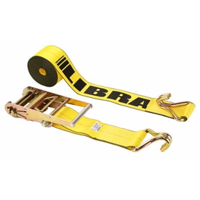 (6) LIBRA 4" X 30' Ratchet Strap W/ J Wire Hooks Flatbed Truck Trailer Tie Down 5400 LB