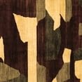 thumbnail image 1 of Ahgly Company Indoor Square Oriental Brown Modern Area Rugs, 5' Square, 1 of 4