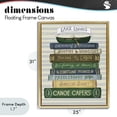 thumbnail image 4 of Stupell Industries Rustic Lodge Lake Living Books Gold Floating Frame Canvas Art, 25 x 31, by Giao Williams, 4 of 8