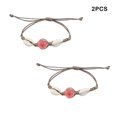 thumbnail image 4 of Guardurnaity 2 piezas de portátil decorativa flor patrón reemplazo hecho a mano Adorable brazalete ornamento regalo de cumpleaños Ropa, zapatos y accesorios Miscelánea Rojo, 4 of 6