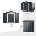 thumbnail image 3 of Cobertizo de Metal Costway Caseta Jardin 277 x 191 x 202 cm, 3 of 9