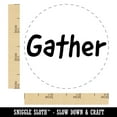 thumbnail image 2 of Gather Fun Text Self-Inking Rubber Stamp Ink Stamper - Green Ink - Small 3/4 Inch, 2 of 7