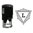 thumbnail image 1 of Printtoo Triangle Swirl Border L Alphabet Monogram Initial Office Stationary R-40 Self Inking Rubber Stamp, 1 of 6