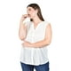 thumbnail image 4 of Blusa con detalle tipo cut out Roman Fashion /Tallas Extras, 205 (Blanco) blanco 42, 4 of 6