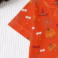 thumbnail image 5 of Women Halloween Print Short Sleeve Pajama Set, Notch Collar Button Down Top And Shorts Soft Sleepwear Sizes S-XXL, 5 of 8
