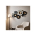 thumbnail image 3 of Metal Lily Pad Wall Art for Home Decor - Wall Accent for Bedroom, Living Room, and Bathroom Display - Hanging Display Accent for Office, Hallway Styling, and Entryway Decor - 20", Gray & Black, 3 of 15