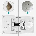 thumbnail image 4 of 4pcs Cabinet Door Hinges Repair Plate Durable Stainless Steel Hinge Tools, 4 of 5