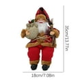 thumbnail image 3 of PEIBang Christmas Santa Figurines Standing Santa Claus Figure with Gifts Bag & Doll Bear,Doll Gifts for Holdiday Winter Home Table Xmas Party, 3 of 5