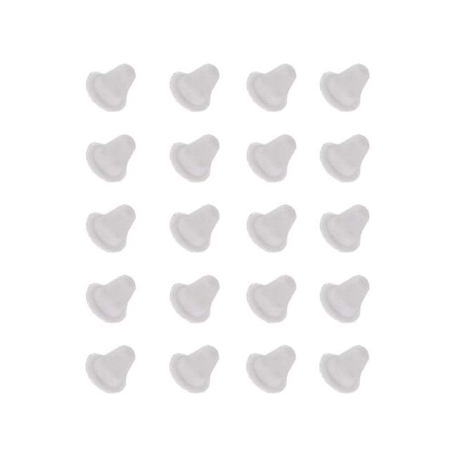 Minnieouse Pendientes de plástico transparente para mantenimiento de agujeros hipoalergénicos a la moda de 20 piezas Ropa, zapatos y accesorios Miscelánea 20 uds/tuerca transparente Minnieouse AP018187-04