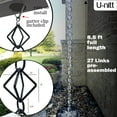 thumbnail image 4 of U-nitt Rain Chains, Roof Gutter Downspout, Rainwater Catcher/Diverter, 8.5 FT, Metal, Black Powder Coated, Perfect Diamond Links, Modern, 6004BLK, 4 of 9