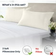 thumbnail image 2 of SGI Bedding 600 TC Pillowcase Set Ivory Color 2 Piece Queen Size, 2 of 5