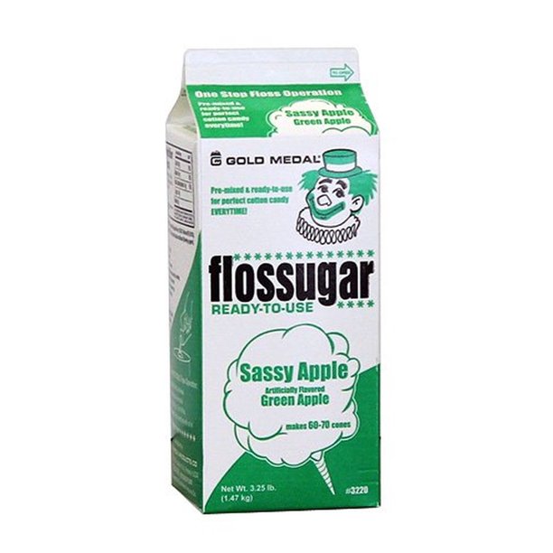 Cotton Candy Floss Sugar Sassy Apple Net Wt. 3.25lb