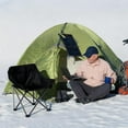 thumbnail image 5 of 2 Pcs Padded Ice Fishing Chair Stool Folding Camping Chairs for Adults Outdoor Winter Wild Fishing Camping, Lawn, Patio, Garde, Supports up to 280 Lbs, 24.4 x 16.6 x 25.6'', 5 of 7