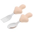 thumbnail image 3 of UPGRATOR 2-Pcs Toddler Utensils Feeding Training Spoons Forks Silicone Rounded Edges, 3 of 7