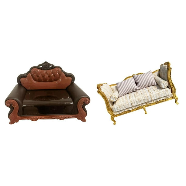 Sofá en miniatura para muñecas,Muebles de casa de muñecas,modelo de sofá europeo,decoración,Modelo de silla individual Mini Bench Chair sofá,sofá de casa de muñecas,Muebles para casa de
