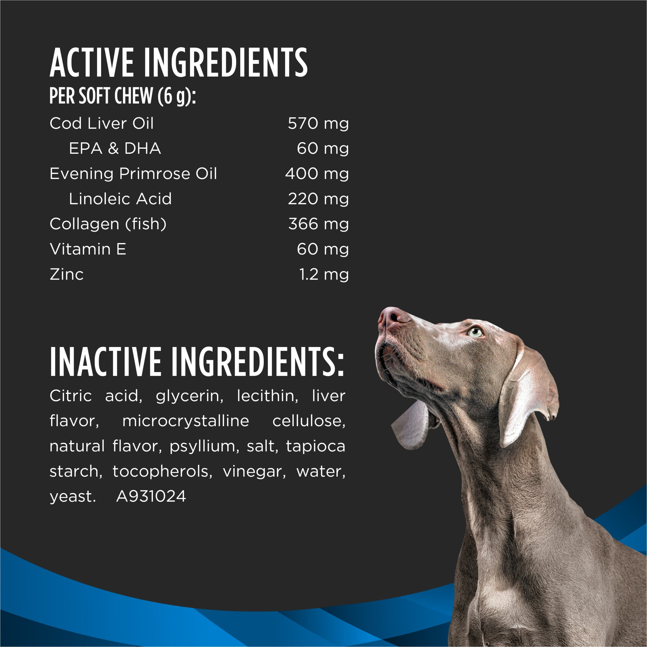 Purina Pro Plan Veterinary Supplements Skin Care Dog Supplements With Omega-3 Fish Oil and EPA and DHA,