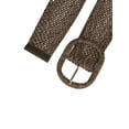 thumbnail image 2 of INSPIRE CHIC Women Wide Waist Belts Braided Woven Belts for Dress Chunky Buckle 22.83-37.01" Coffee, 2 of 4